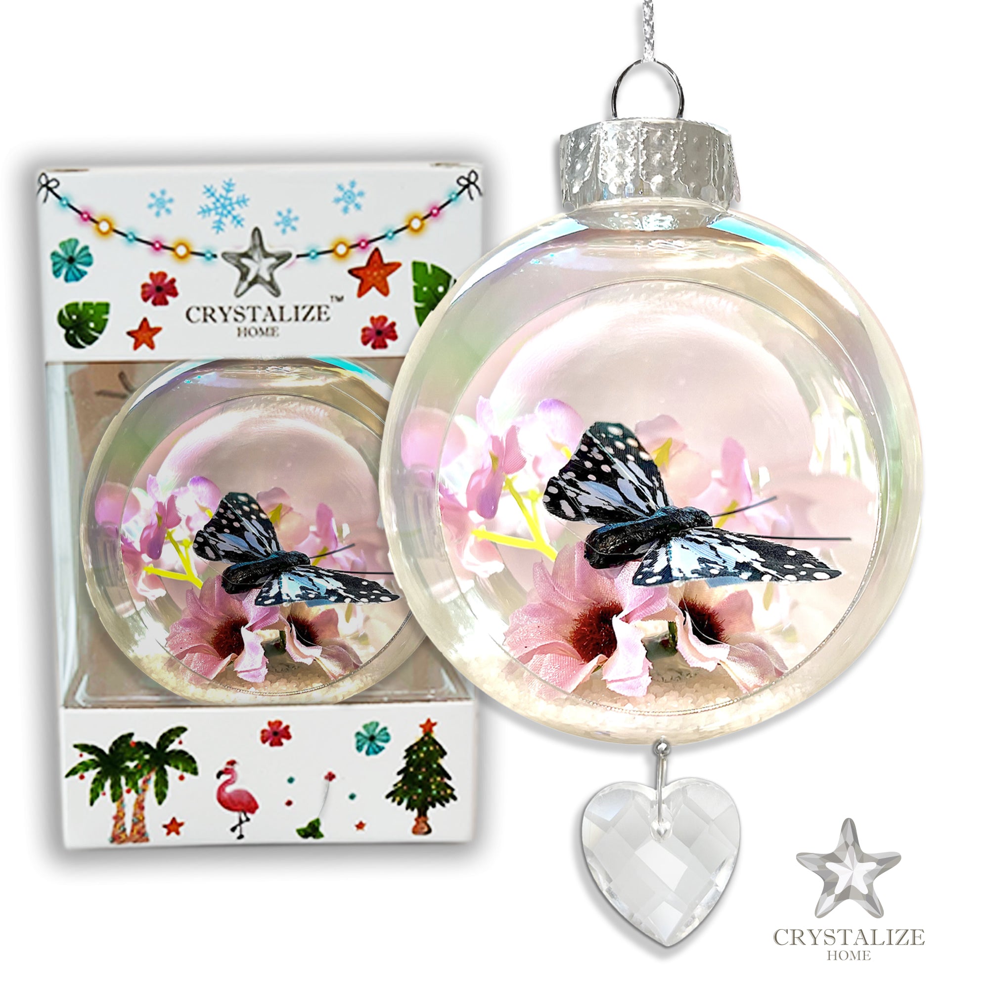 マイセン クリスタル オーナメント 蝶 Butterfly Blue Plastic Ornament with Magnetic Crystal 3