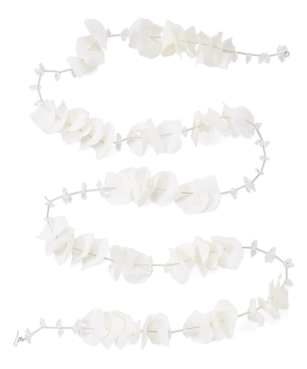 Petal Crystal Garland 72" White