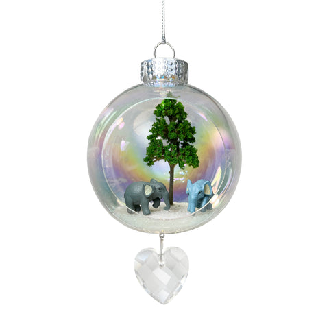 Elephant Love Plastic Ornament with Magnetic Crystal 3