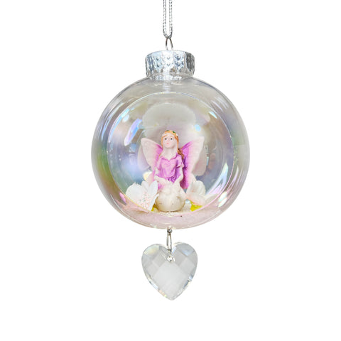 Purple Fairy Plastic Ornament with Magnetic Crystal 3