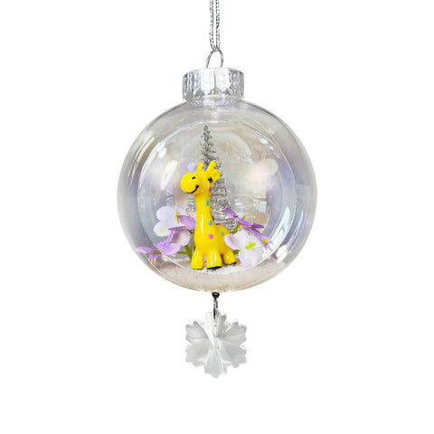 Baby Giraffe Plastic Ornament with Magnetic Crystal 3