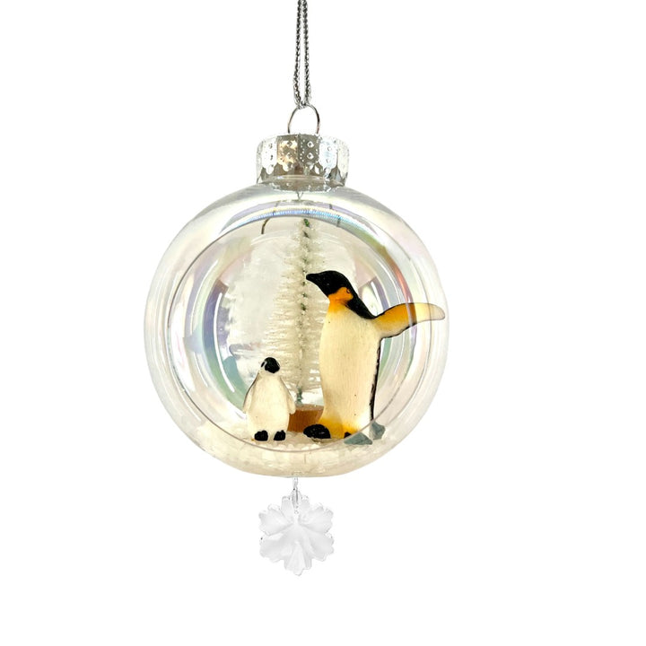 Penguins in Alaska Plastic Ornament with Magnetic Crystal 3"x7"