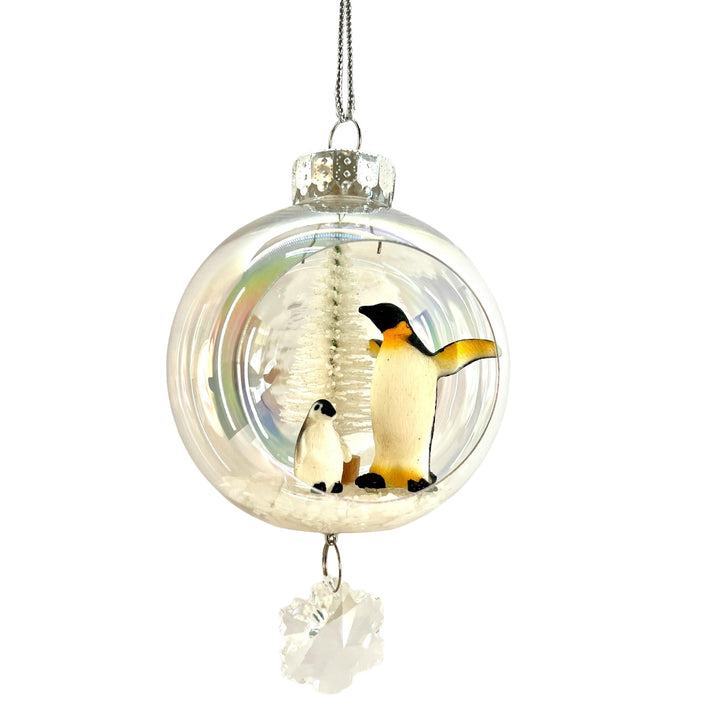 Penguins in Alaska Plastic Ornament with Magnetic Crystal 3"x7"