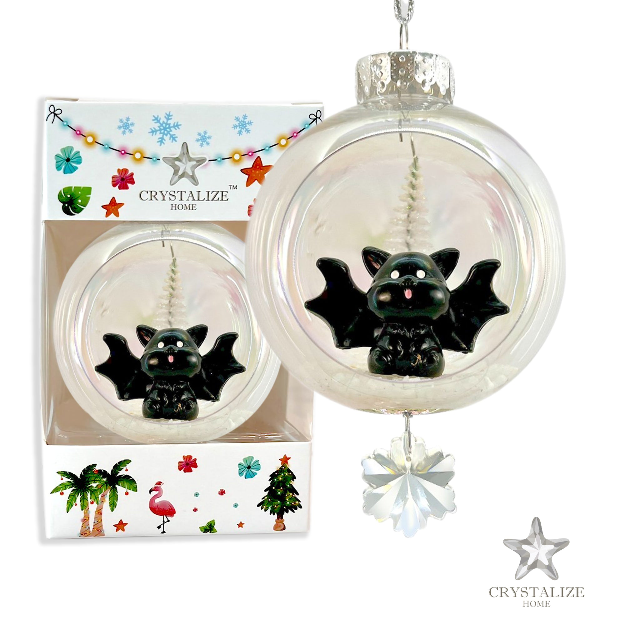 ☆未使用☆ ディプティック キャット ガラスボール オーナメント Cat Bat Plastic Ornament with Magnetic Crystal 3