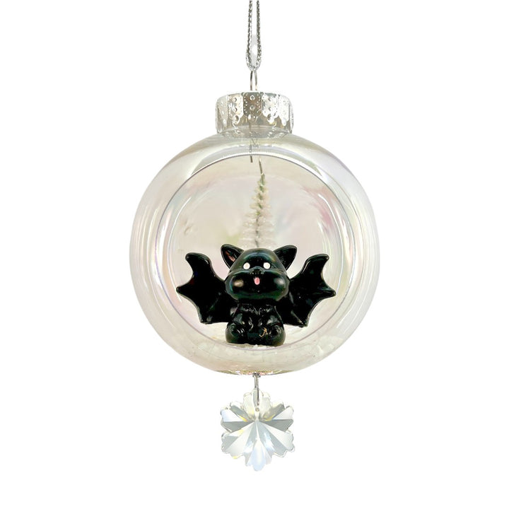 Cat Bat Plastic Ornament with Magnetic Crystal 3"x7"