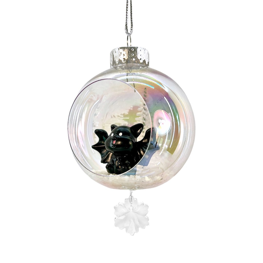 Cat Bat Plastic Ornament with Magnetic Crystal 3"x7"