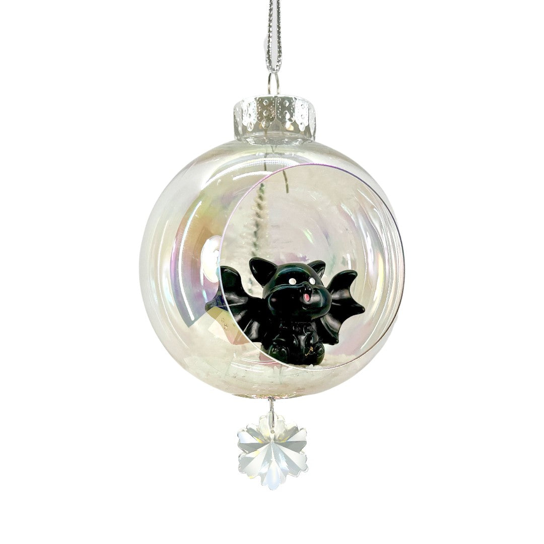Cat Bat Plastic Ornament with Magnetic Crystal 3"x7"