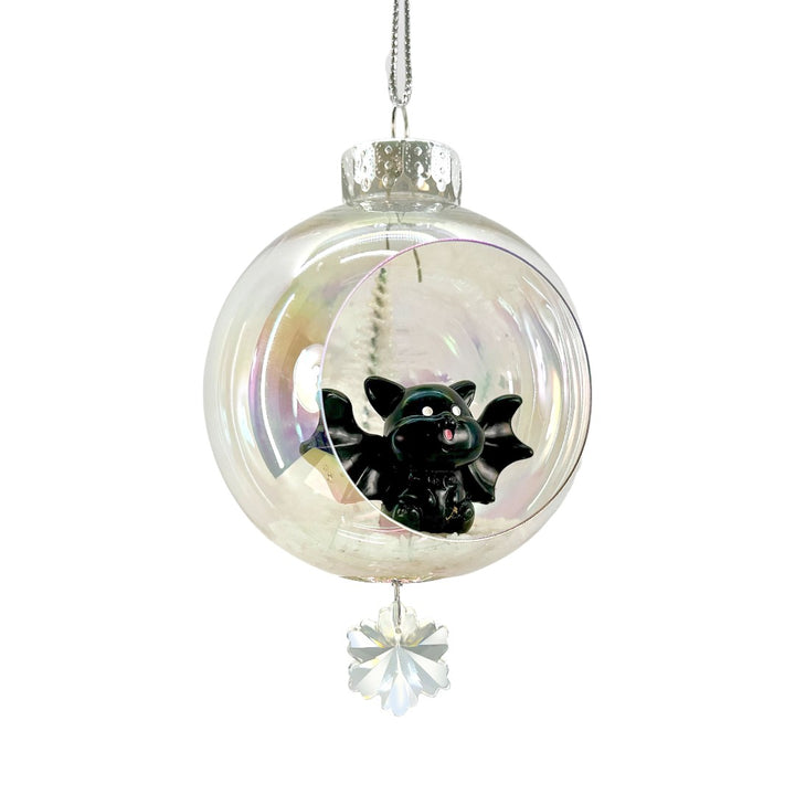 Cat Bat Plastic Ornament with Magnetic Crystal 3"x7"
