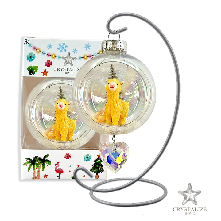 Lama Plastic Ornament with Magnetic Crystal 3"x7"