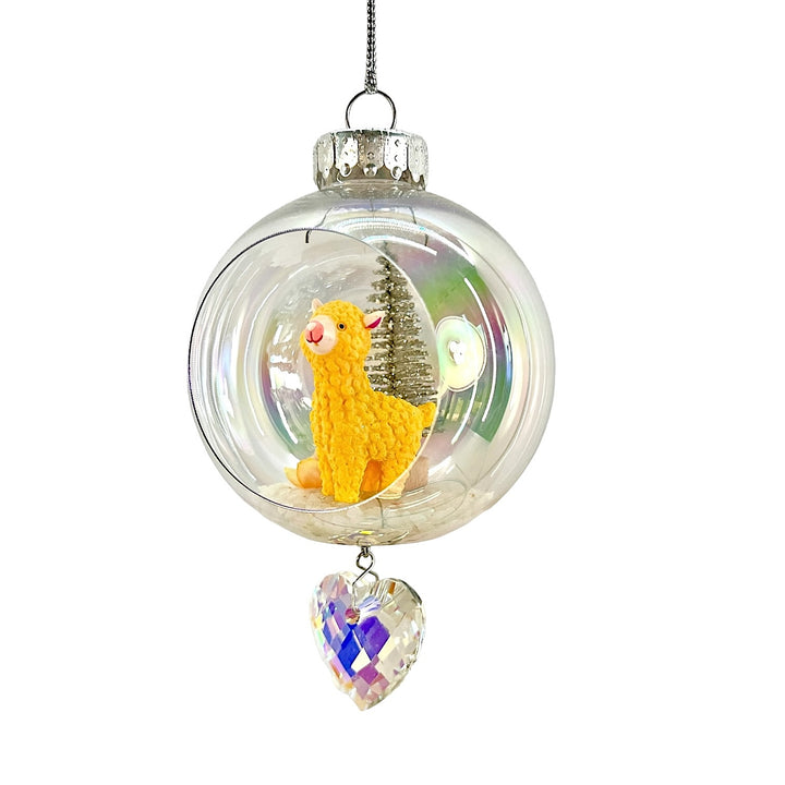 Lama Plastic Ornament with Magnetic Crystal 3"x7"
