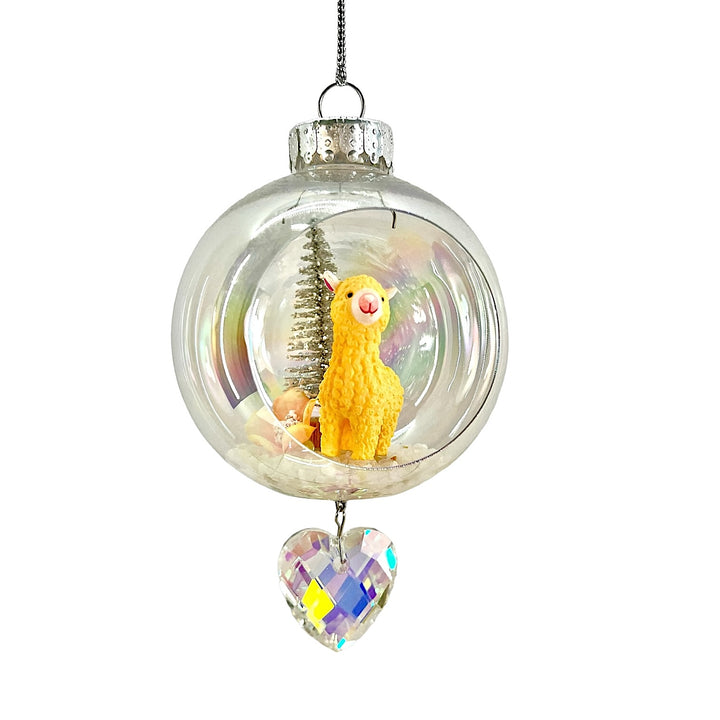 Lama Plastic Ornament with Magnetic Crystal 3"x7"