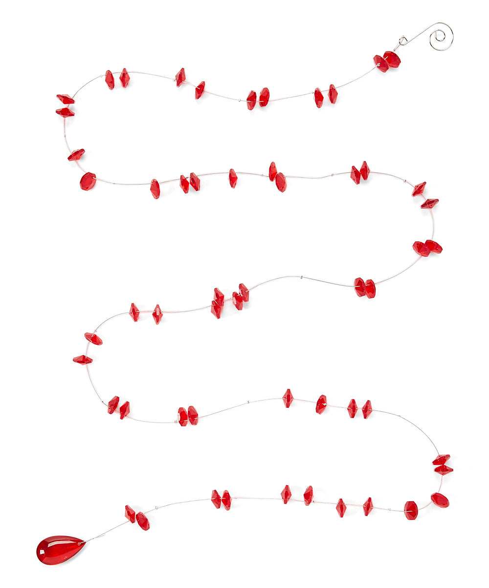 Crystal Astro Garland Red 60"