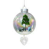 Elephant Love Plastic Ornament with Magnetic Crystal 3"x7"