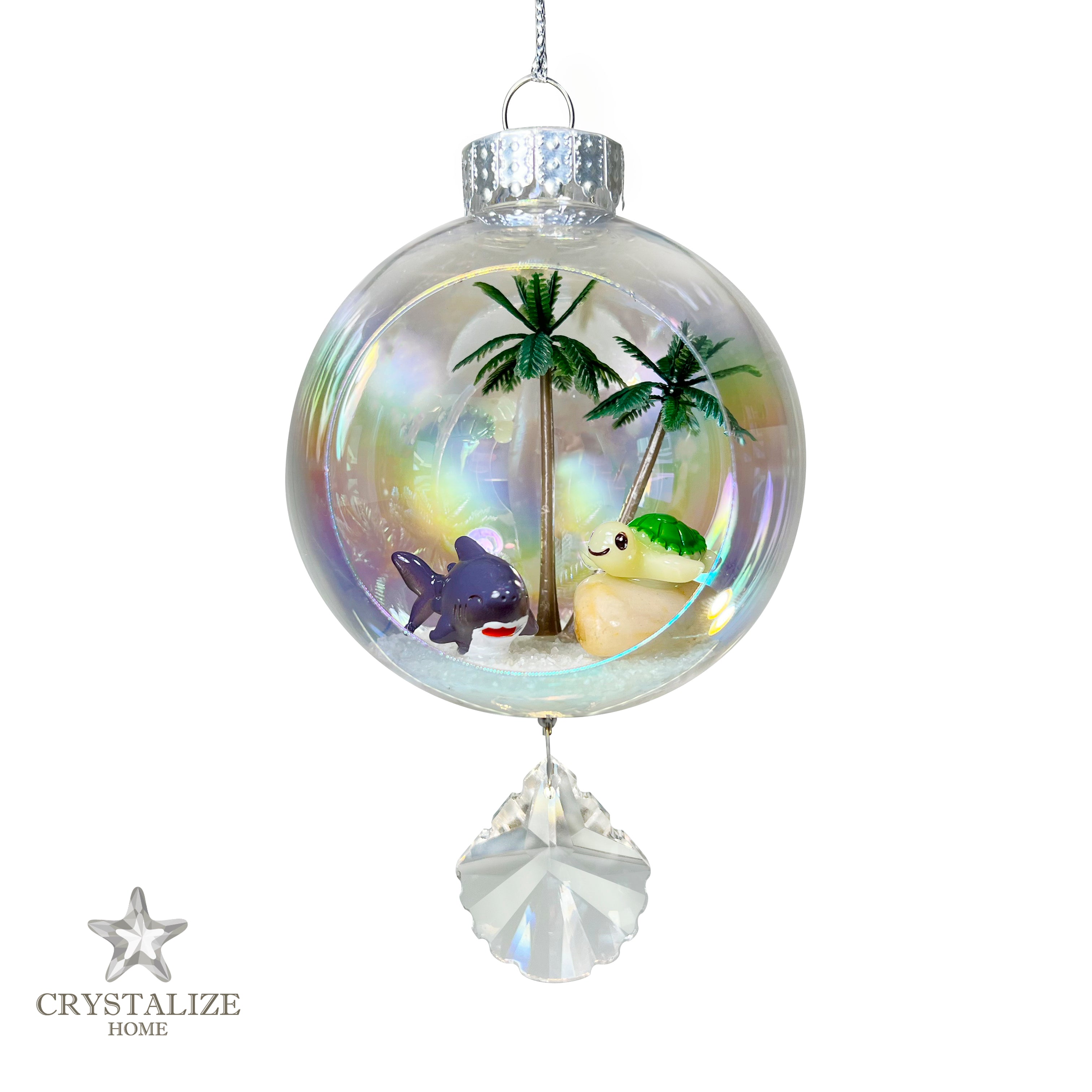 Crystal Icicle 5, Christmas Decorations with Hanging Crystals