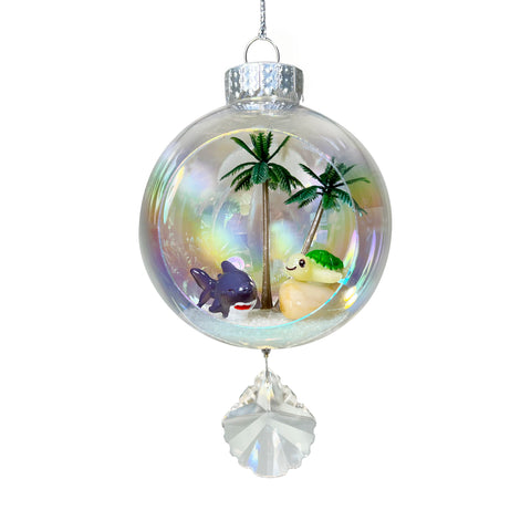 Shark & Turtle Plastic Ornament with Magnetic Crystal 3