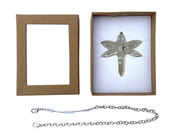 Crystal Dragonfly Clear Petite, Car Charm, Sun Catcher