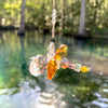 Crystal Dragonfly Yellow Petite, Car Charm, Sun Catcher
