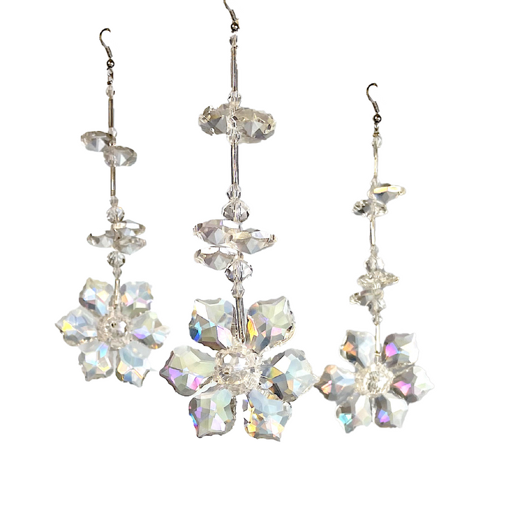 Crystal Iridescent Flower, Crystal Decor Christmas Wedding Decorations