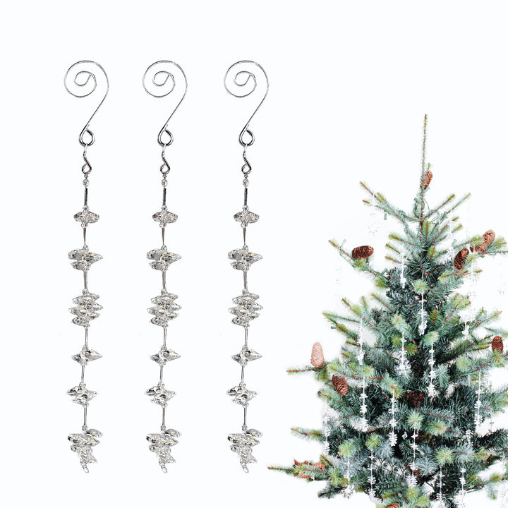 Crystal Icicle 7", Christmas Decorations with Hanging Crystals, Christmas Decor, Crystal Decor and Wedding Decorations, Wedding Decor, Icicle Christmas Ornament, Crystal Ornament
