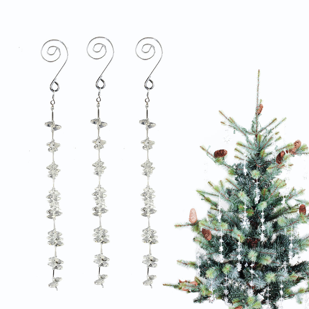 Crystal Icicle 11", Christmas Decorations with Hanging Crystals, Christmas Decor, Crystal Decor and Wedding Decorations, Wedding Decor, Icicle Christmas Ornament, Crystal Ornament
