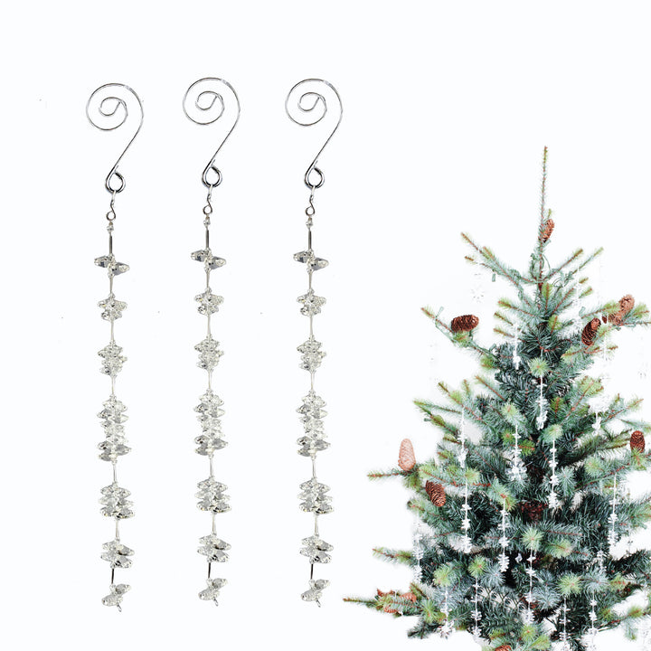 Crystal Icicle 11", Christmas Decorations with Hanging Crystals, Christmas Decor, Crystal Decor and Wedding Decorations, Wedding Decor, Icicle Christmas Ornament, Crystal Ornament