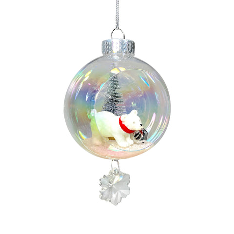 Polar Bear Plastic Ornament with Magnetic Crystal 3