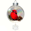 Red Cardinal Plastic Ornament with Magnetic Crystal 3" x 7"