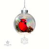 Red Cardinal Plastic Ornament with Magnetic Crystal 3" x 7"