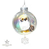White Owl Plastic Ornament with Magnetic Crystal 3" x 7"
