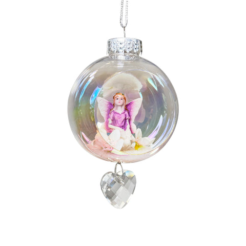Purple Fairy Plastic Ornament with Magnetic Crystal 3