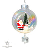 Santa & Snowman Plastic Ornament with Magnetic Crystal 3" x 7"