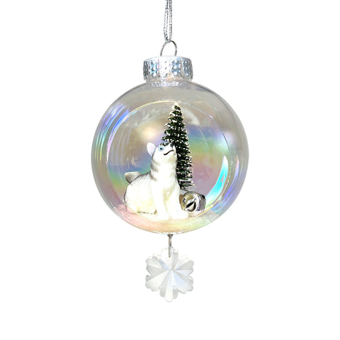 Wolf Plastic Ornament with Magnetic Crystal 3