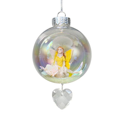 Yellow Fairy Plastic Ornament with Magnetic Crystal 3