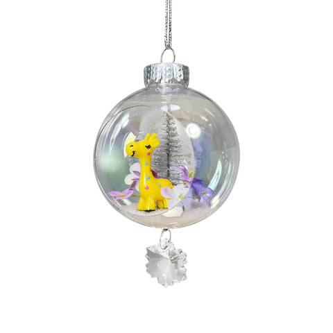 Baby Giraffe Plastic Ornament with Magnetic Crystal 3