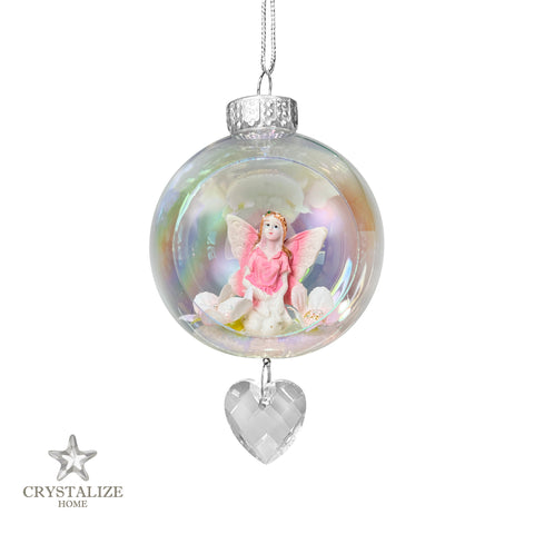 Pink Fairy Plastic Ornament with Magnetic Crystal 3