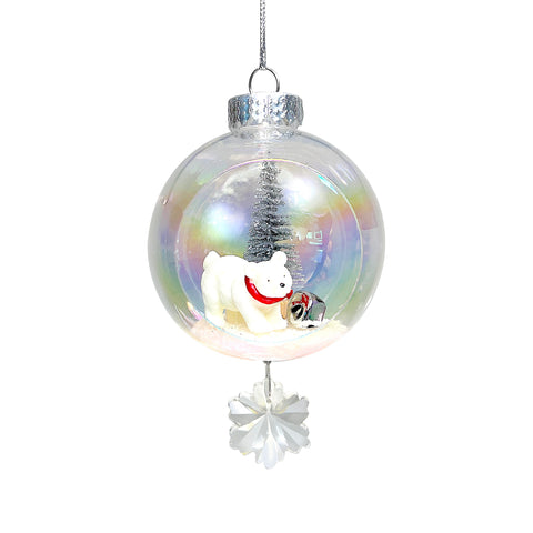 Polar Bear Plastic Ornament with Magnetic Crystal 3