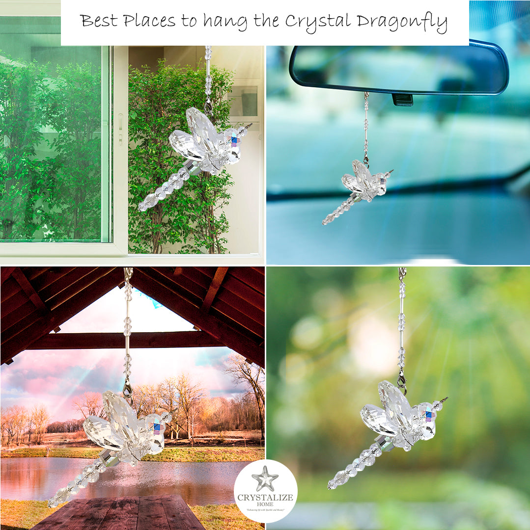 Crystal Dragonfly Yellow Petite