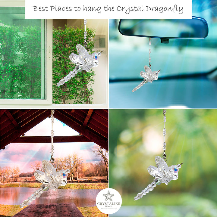 Crystal Dragonfly Yellow Petite