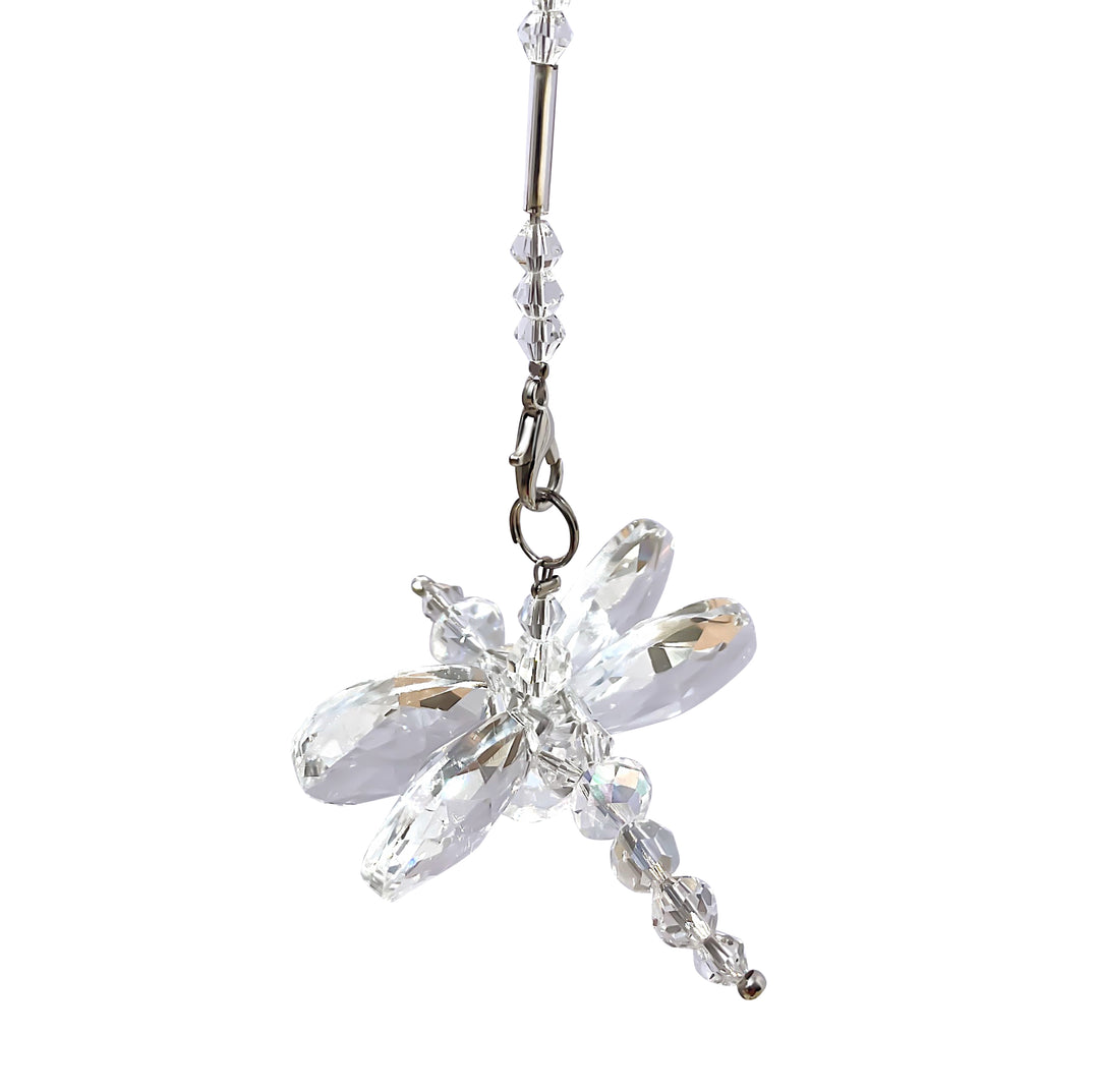 Crystal Dragonfly Clear Petite, Car Charm, Sun Catcher