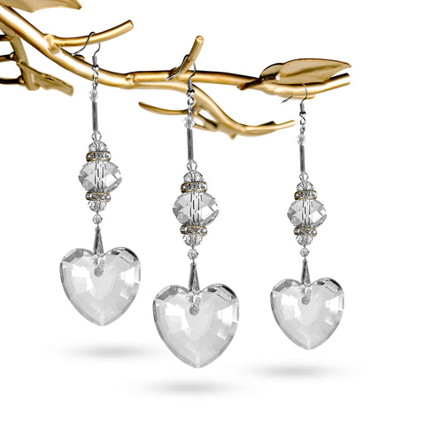Crystal Heart, Crystal Decor Christmas Wedding Decorations