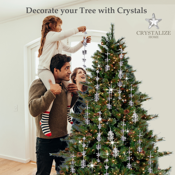 Crystal Icicle 7", Christmas Decorations with Hanging Crystals, Christmas Decor, Crystal Decor and Wedding Decorations, Wedding Decor, Icicle Christmas Ornament, Crystal Ornament