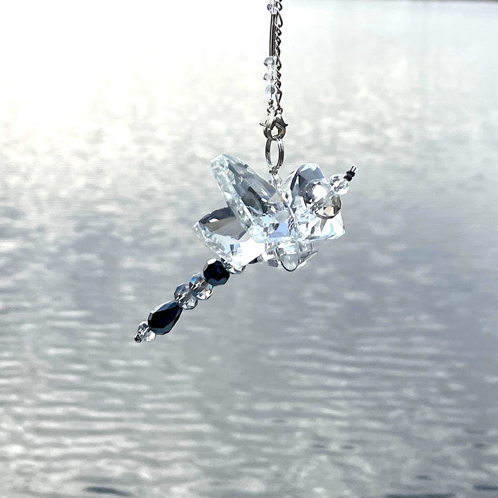 Crystal Dragonfly Navy Blue