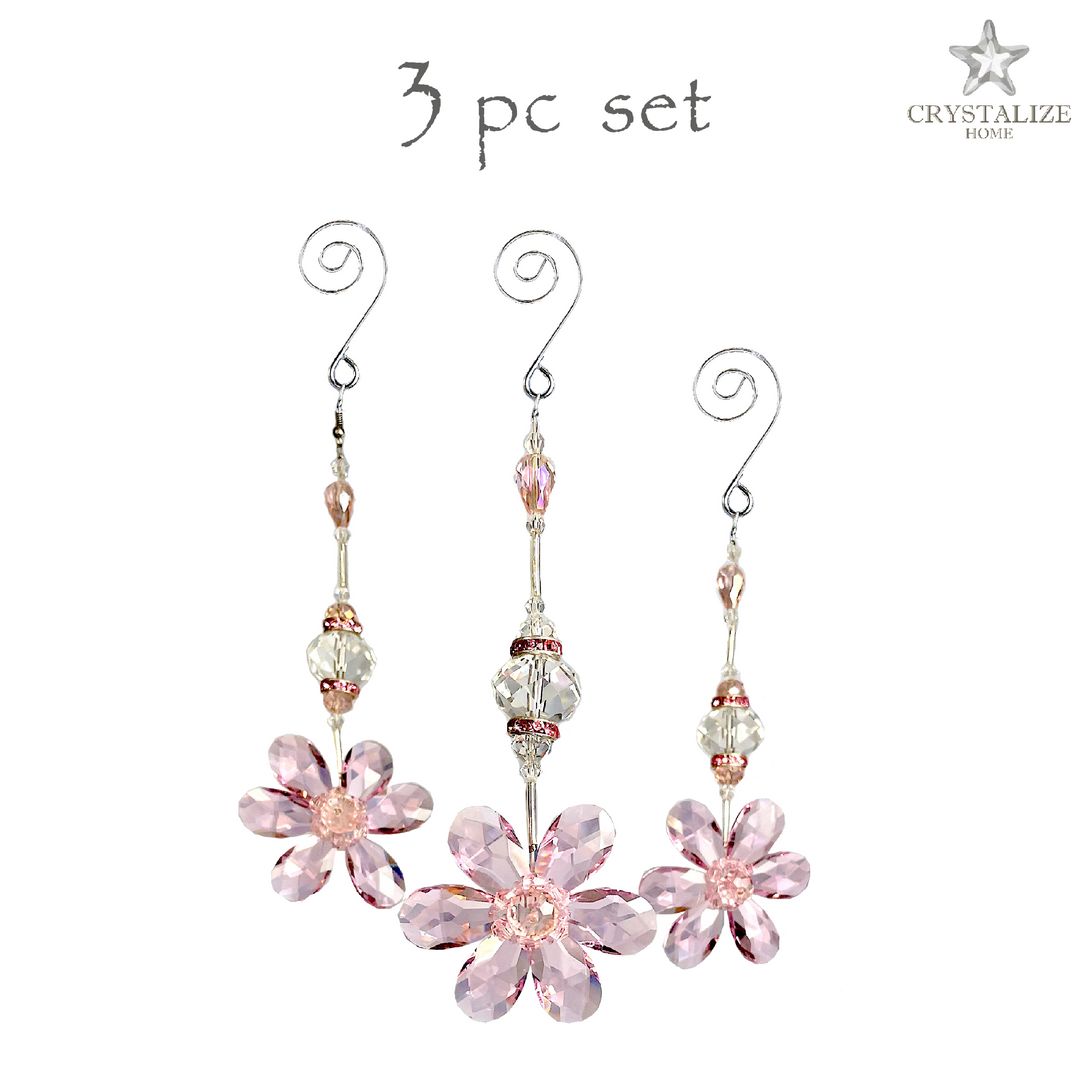Crystal Pink Flower, Crystal Decor Christmas Wedding Decorations