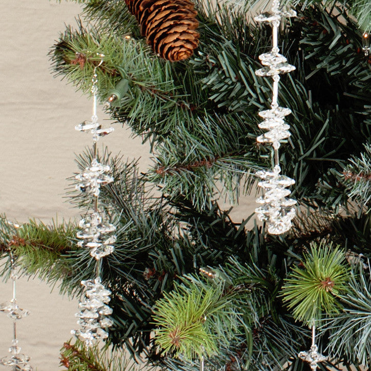 Crystal Icicle 7", Christmas Decorations with Hanging Crystals, Christmas Decor, Crystal Decor and Wedding Decorations, Wedding Decor, Icicle Christmas Ornament, Crystal Ornament