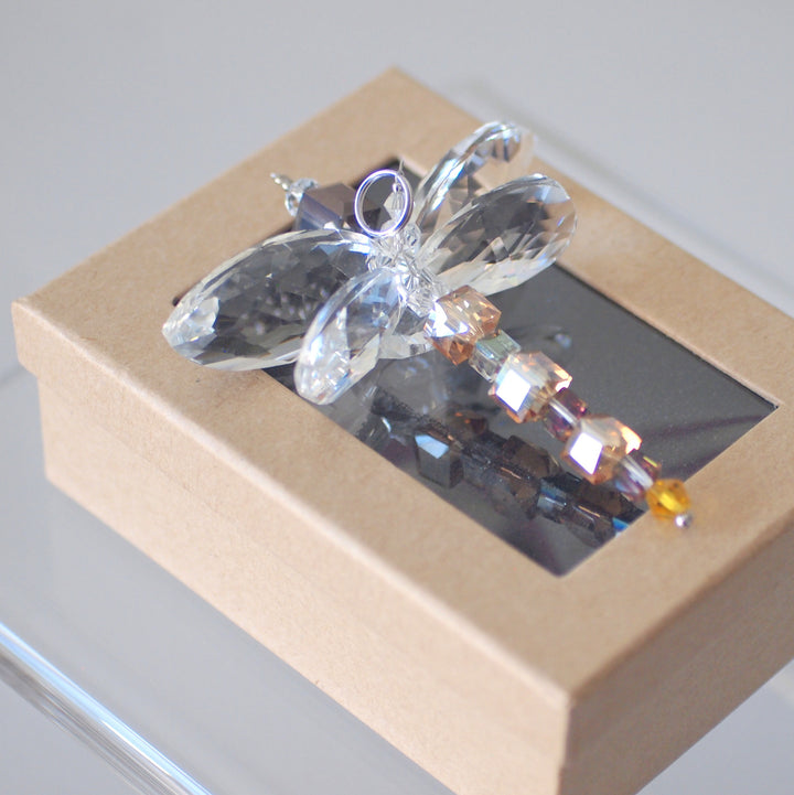 Crystal Dragonfly Amber
