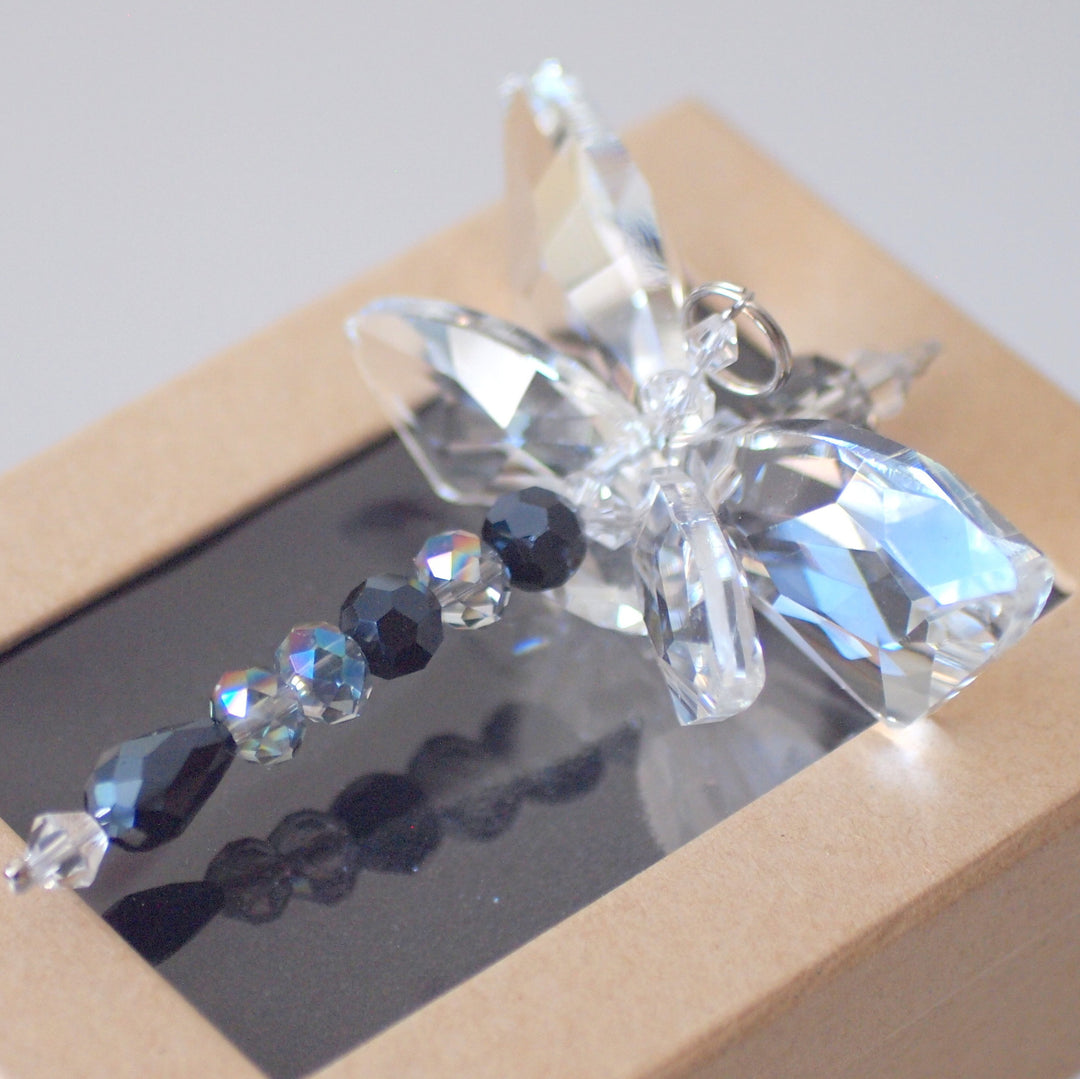 Crystal Dragonfly Navy Blue