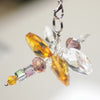 Crystal Dragonfly Yellow Petite, Car Charm, Sun Catcher