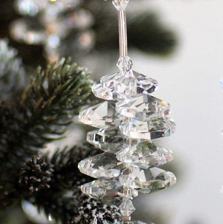 Crystal Icicle 11", Christmas Decorations with Hanging Crystals, Christmas Decor, Crystal Decor and Wedding Decorations, Wedding Decor, Icicle Christmas Ornament, Crystal Ornament