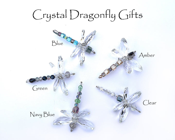 Crystal Dragonfly Navy Blue