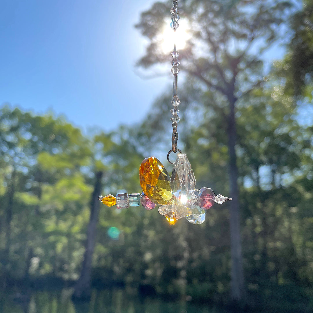 Crystal Dragonfly Yellow Petite